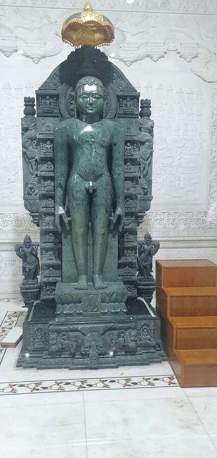 Jain Temple Vedi Gannaur - Marble Platform Altar for Tirthankar Moorti Gupti Dham